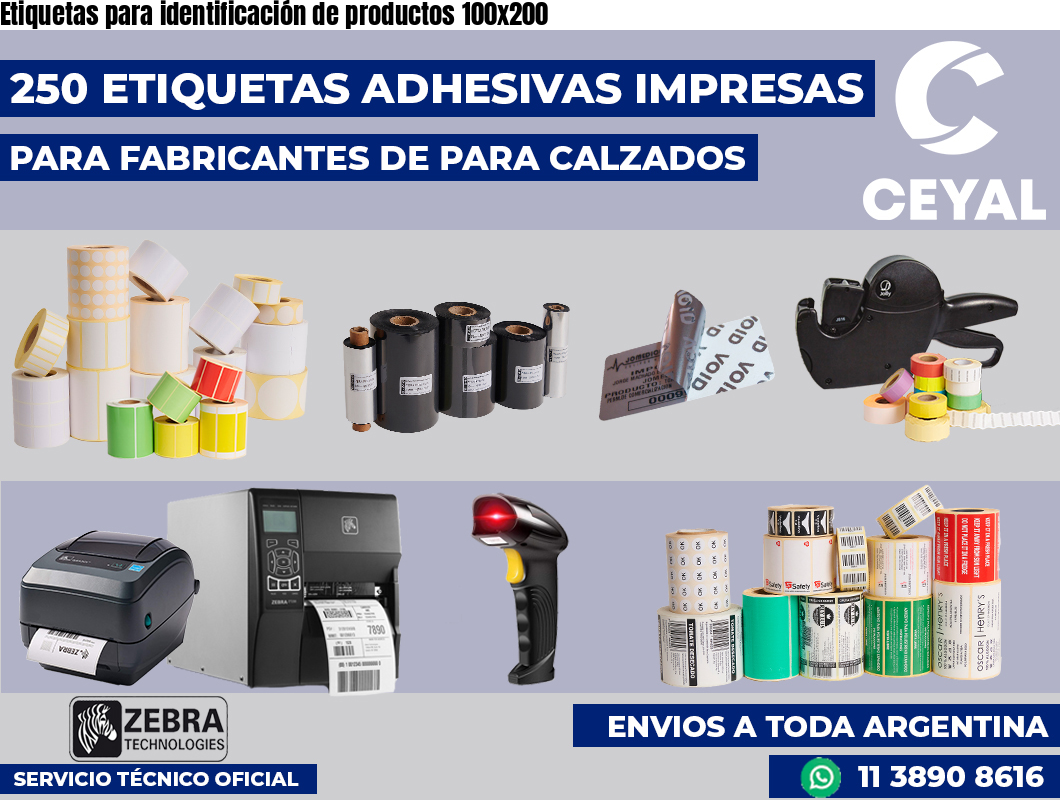 Etiquetas para identificación de productos 100×200
