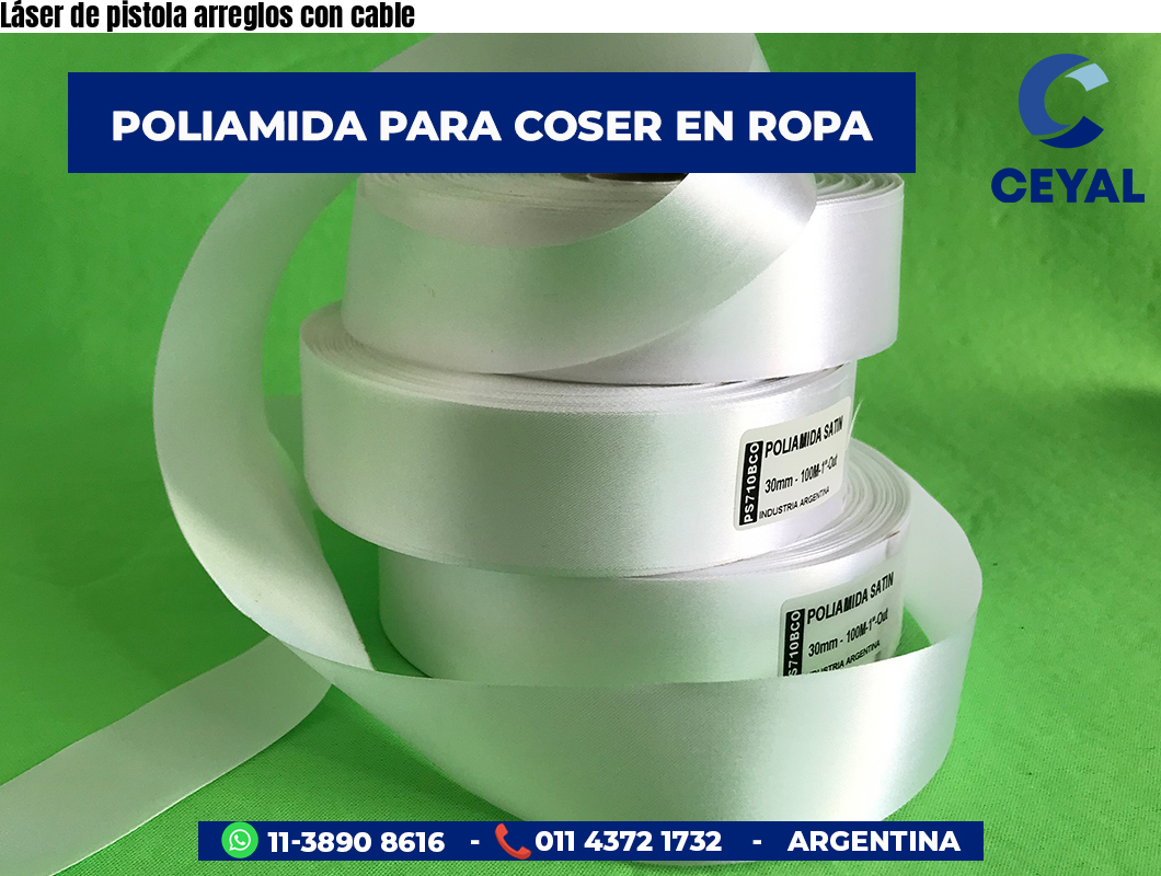 Láser de pistola arreglos con cable