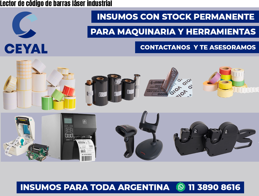 Lector de código de barras láser industrial