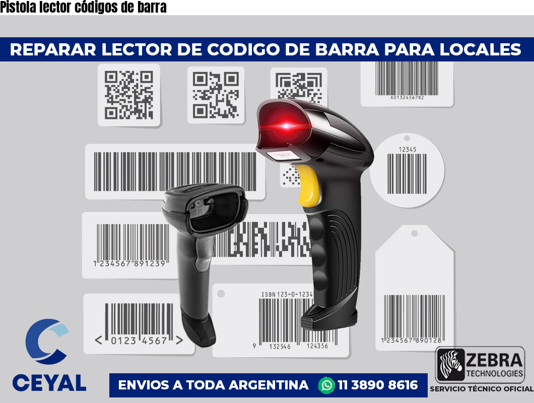 Pistola lector códigos de barra