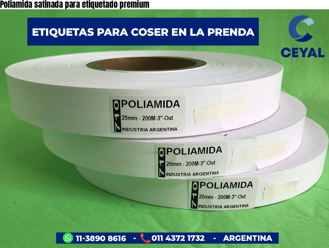Poliamida satinada para etiquetado premium