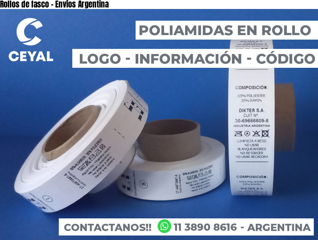 Rollos de fasco - Envíos Argentina