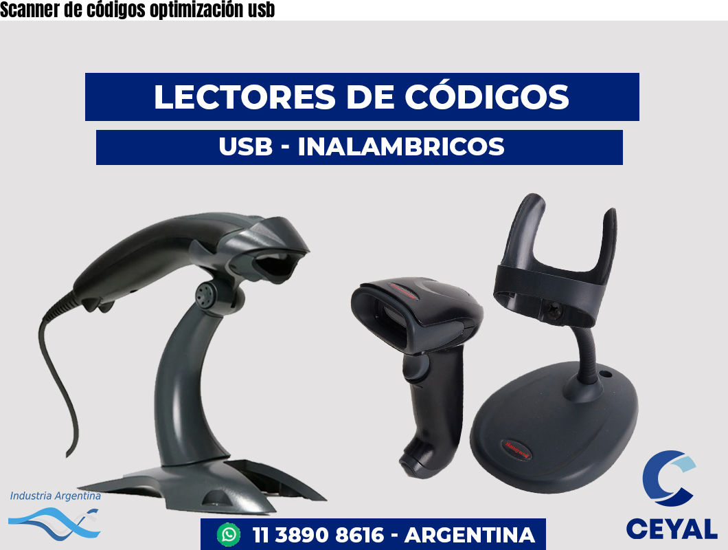 Scanner de códigos optimización usb