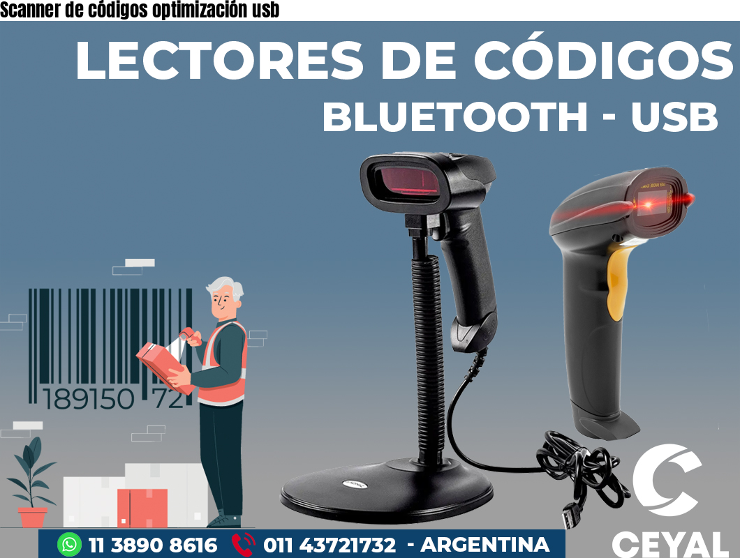 Scanner de códigos optimización usb