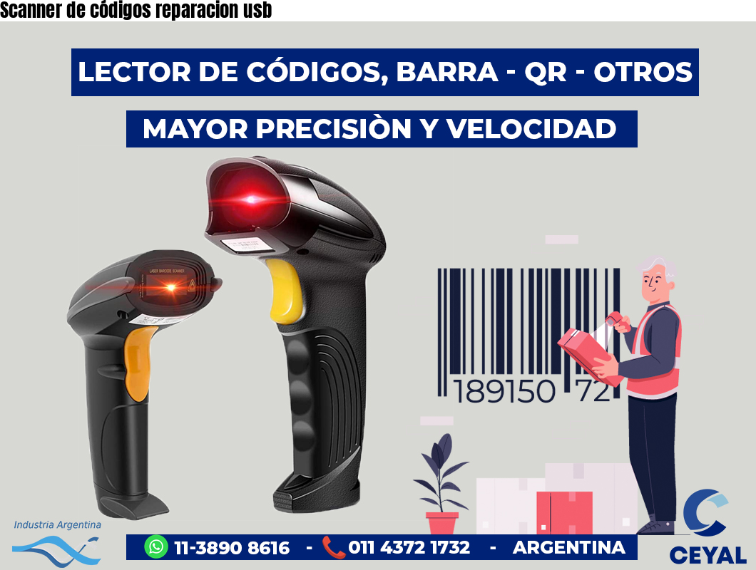 Scanner de códigos reparacion usb