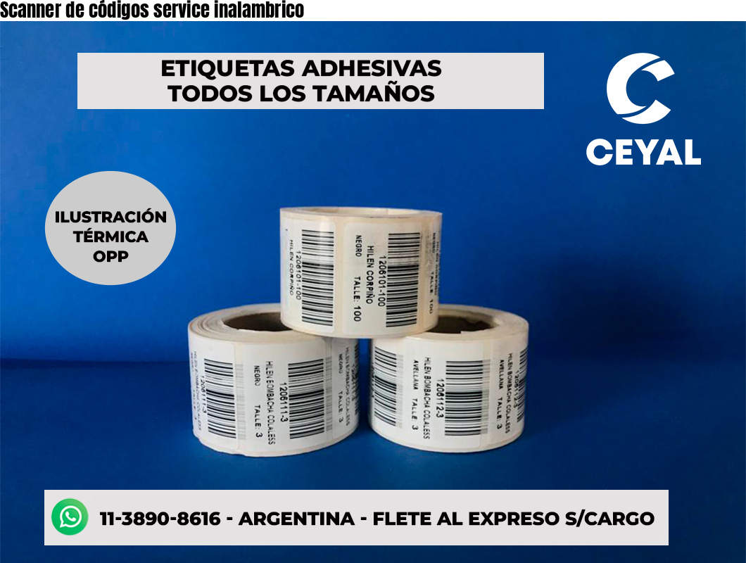 Scanner de códigos service inalambrico