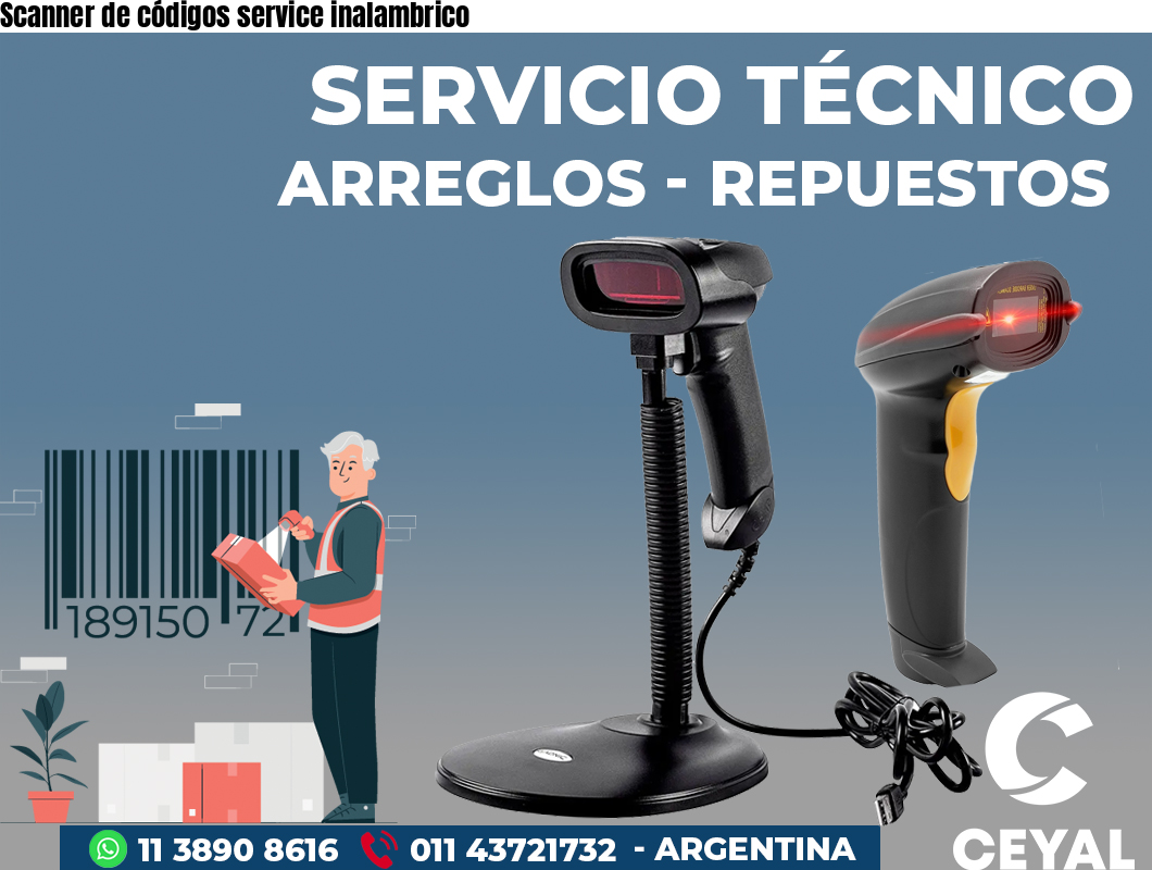 Scanner de códigos service inalambrico