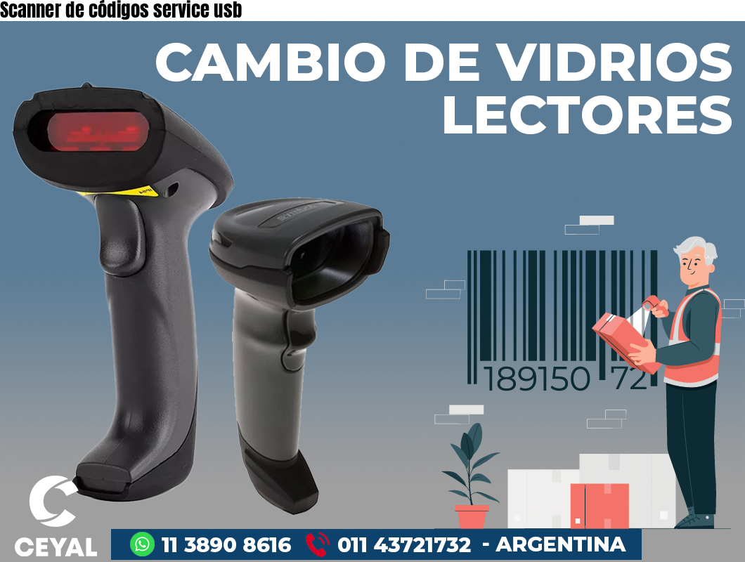 Scanner de códigos service usb