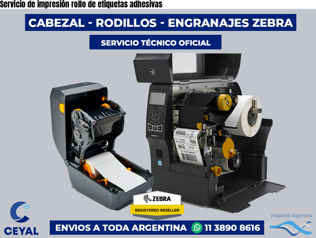 Servicio de impresión rollo de etiquetas adhesivas