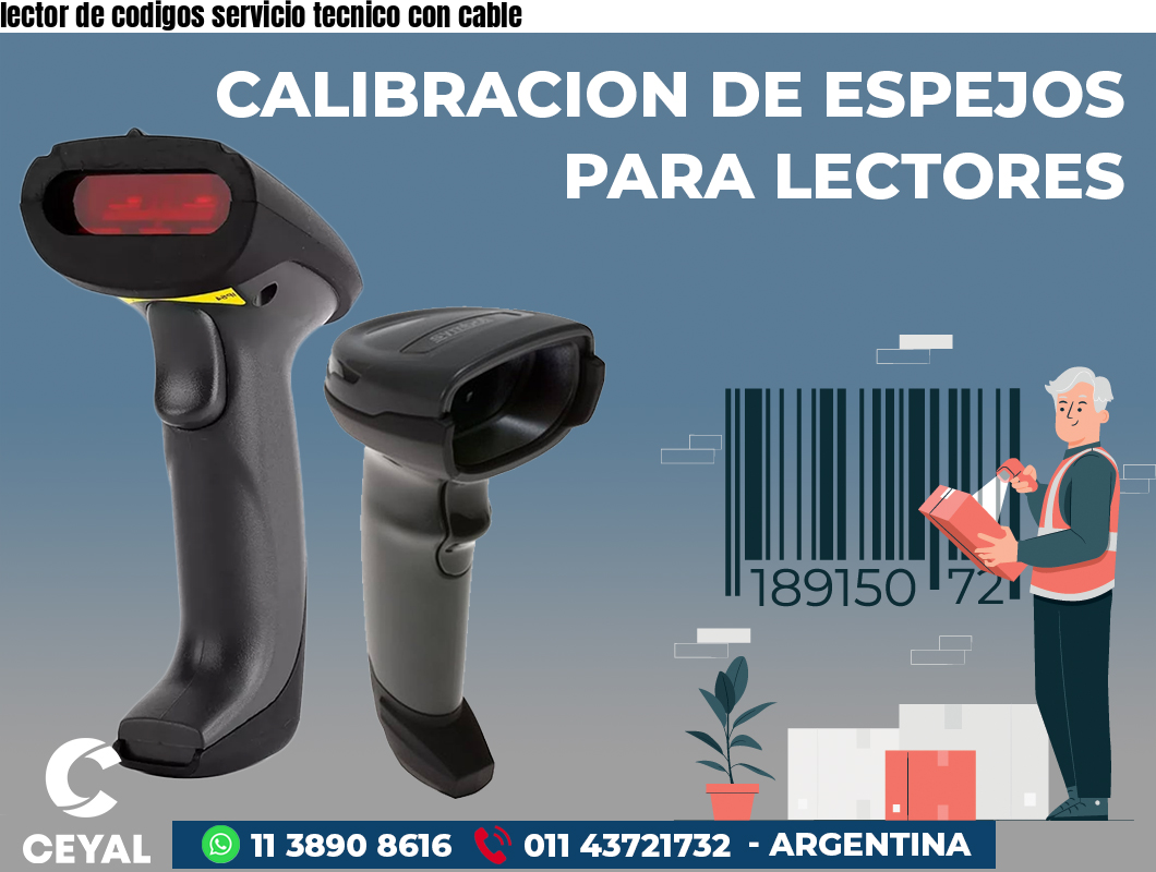 lector de codigos servicio tecnico con cable