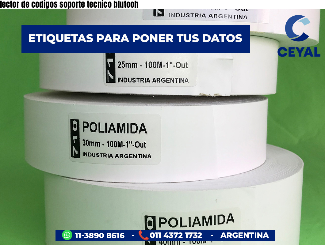 lector de codigos soporte tecnico blutooh