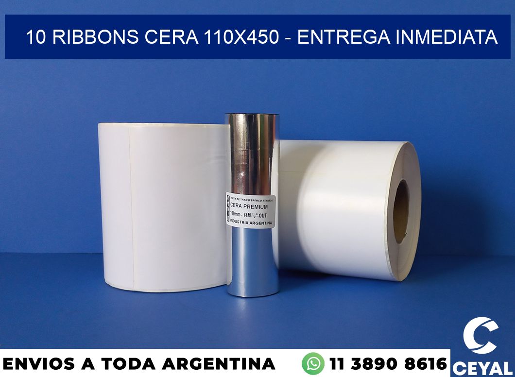 10 Ribbons cera 110×450 – Entrega inmediata
