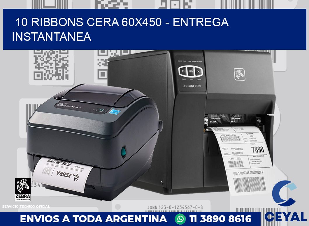 10 Ribbons cera 60x450 - entrega instantanea
