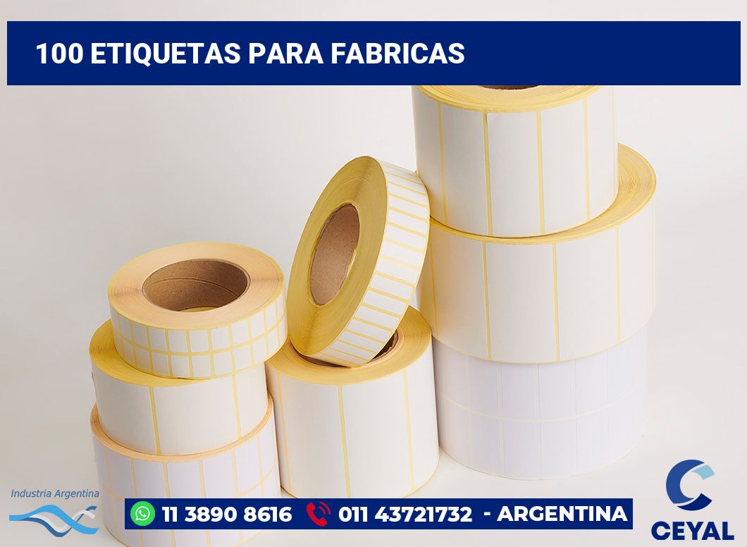 100 Etiquetas para fabricas