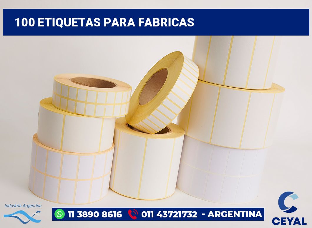 100 Etiquetas para fabricas