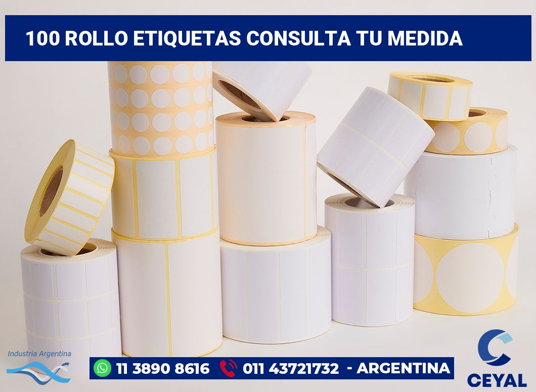 100 Rollo etiquetas consulta tu medida