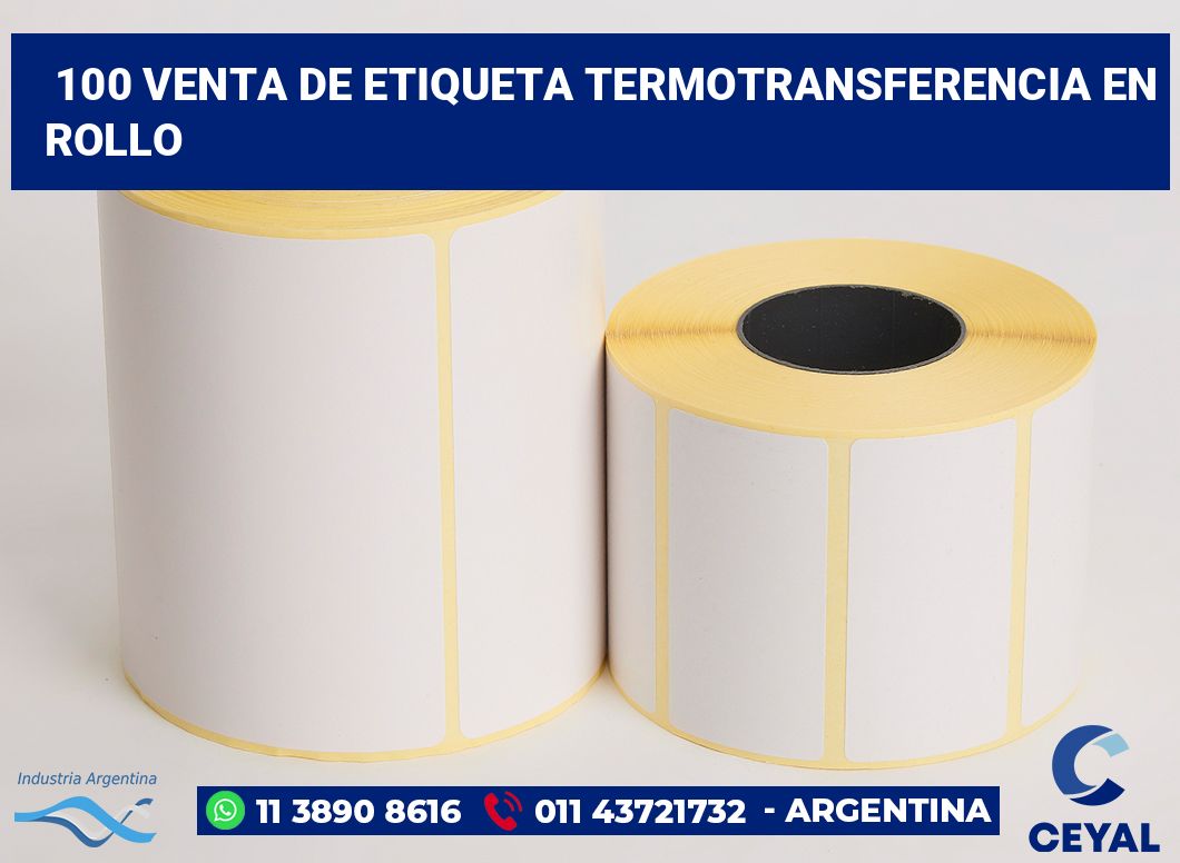 100 Venta de etiqueta termotransferencia en rollo