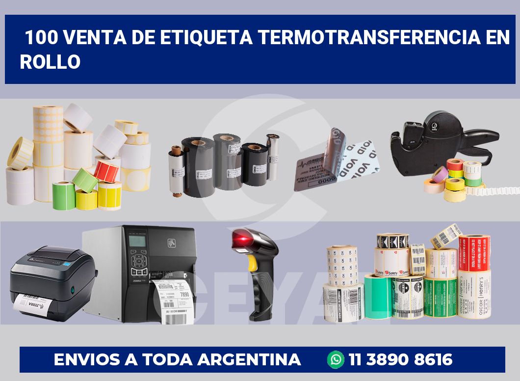 100 Venta de etiqueta termotransferencia en rollo