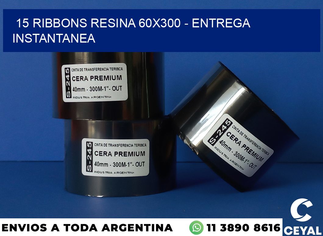 15 Ribbons resina 60×300 – entrega instantanea