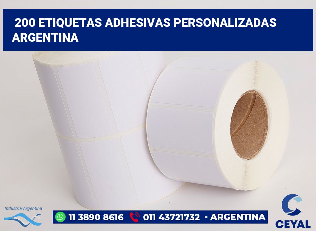 200 Etiquetas adhesivas personalizadas argentina