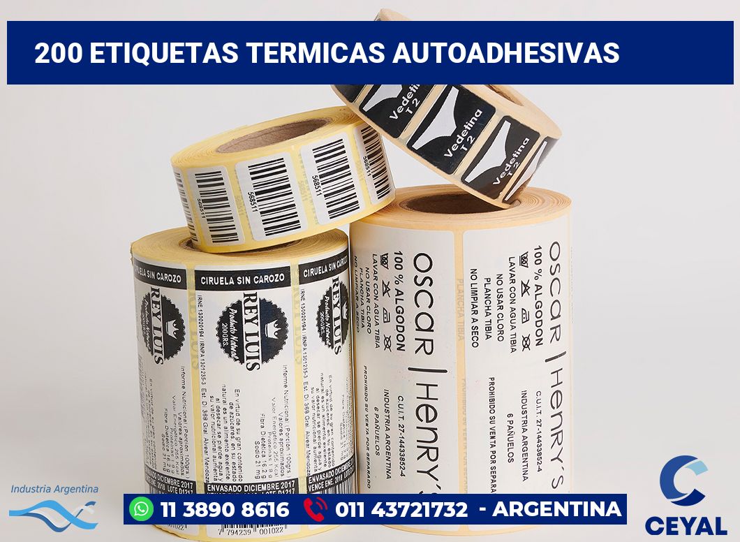 200 Etiquetas termicas autoadhesivas