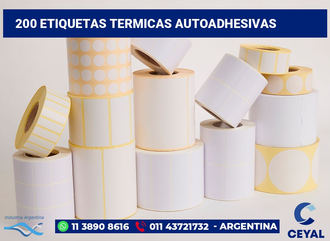 200 Etiquetas termicas autoadhesivas