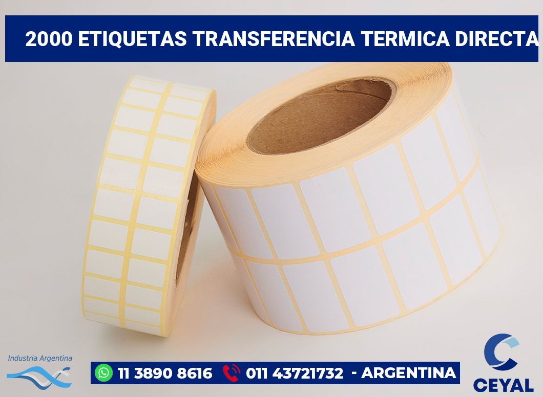 2000 Etiquetas transferencia termica directa