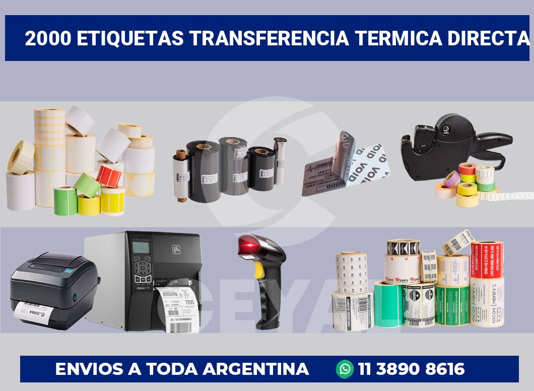 2000 Etiquetas transferencia termica directa
