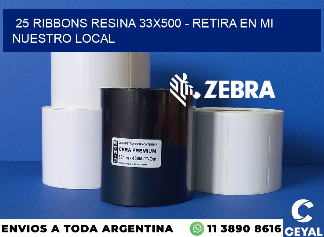 25 Ribbons resina 33x500 - retira en mi nuestro local