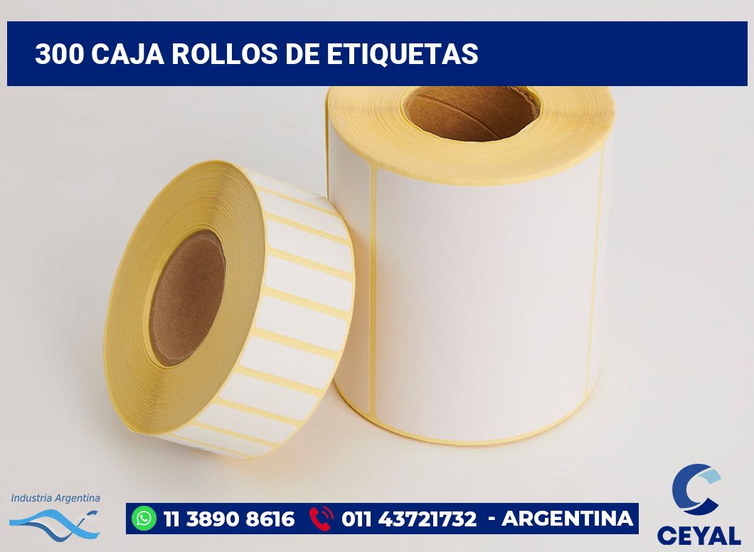 300 Caja rollos de etiquetas