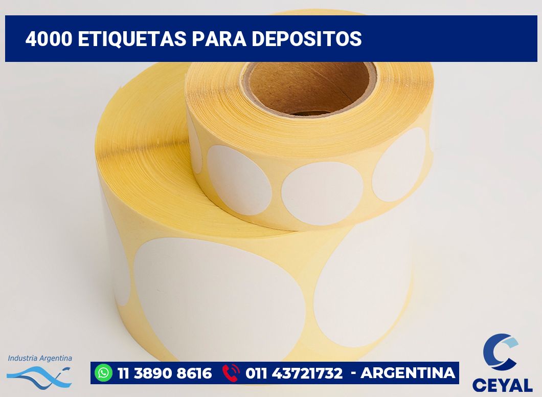 4000 Etiquetas para depositos