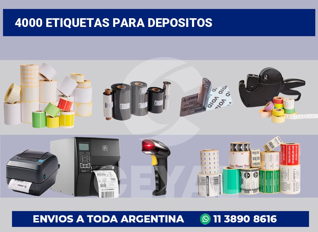 4000 Etiquetas para depositos