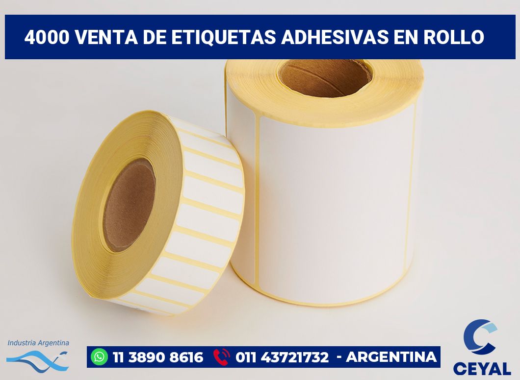 4000 Venta de etiquetas adhesivas en rollo