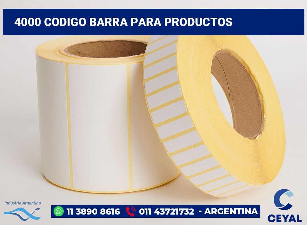 4000 codigo barra para productos