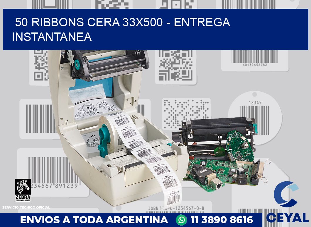 50 Ribbons cera 33x500 - entrega instantanea