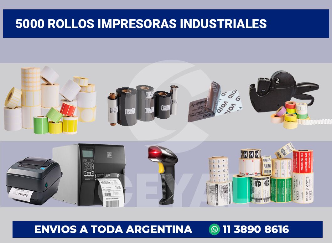 5000 Rollos impresoras industriales