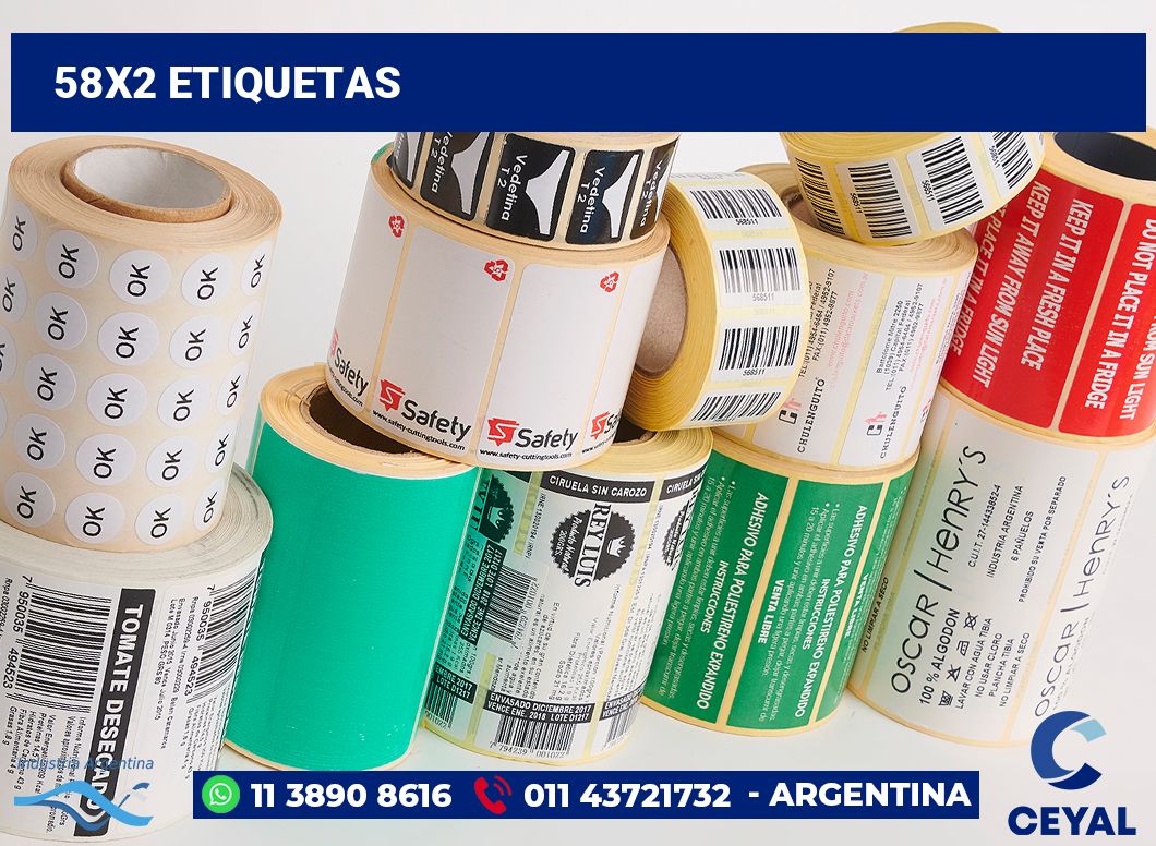 58x2 Etiquetas