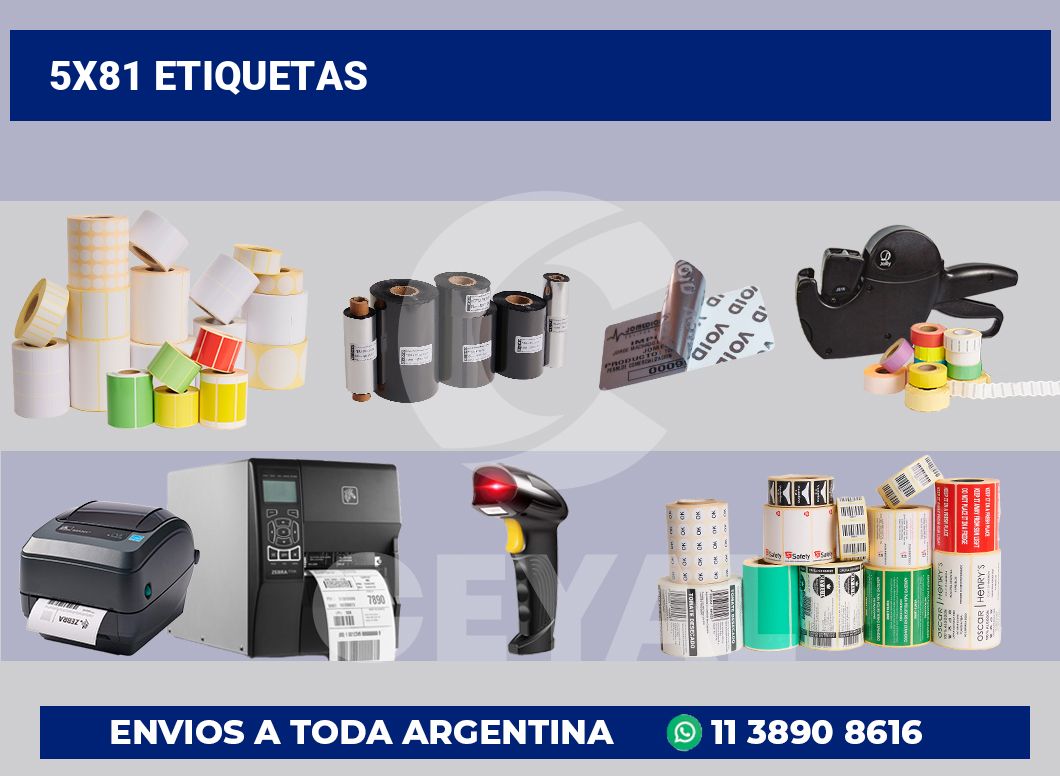 5×81 Etiquetas