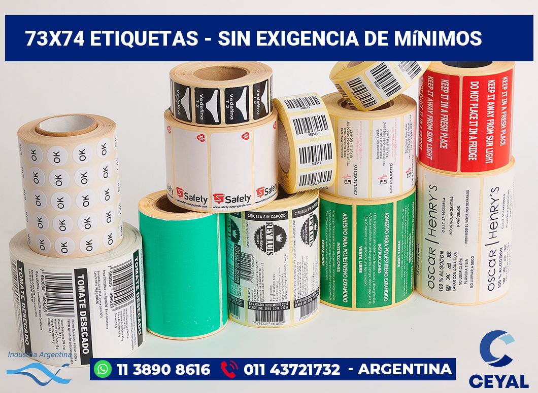 73x74 Etiquetas