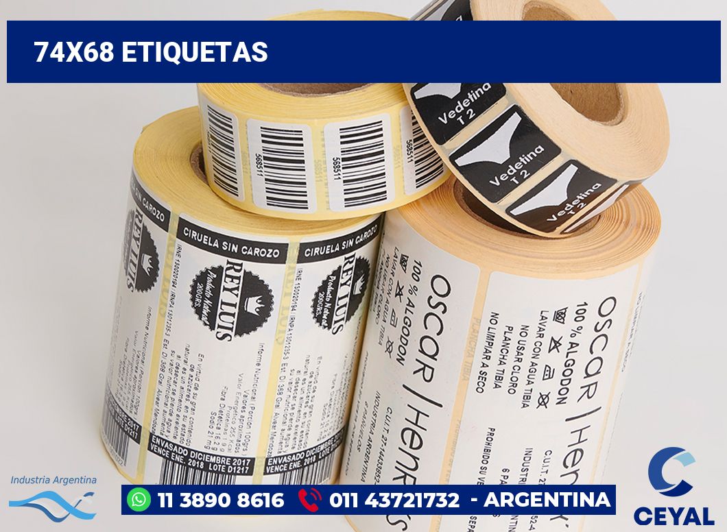 74x68 Etiquetas