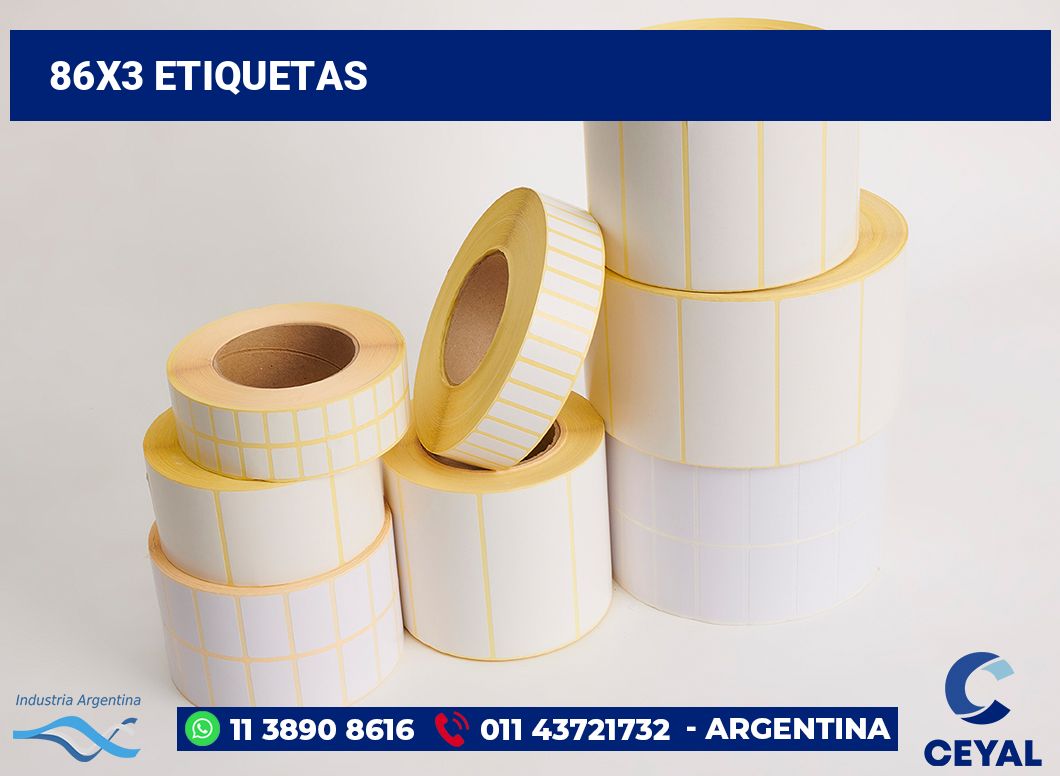 86x3 Etiquetas