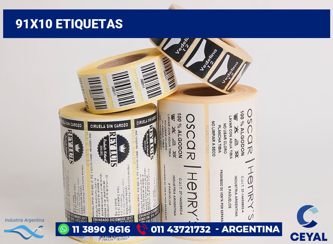91x10 Etiquetas
