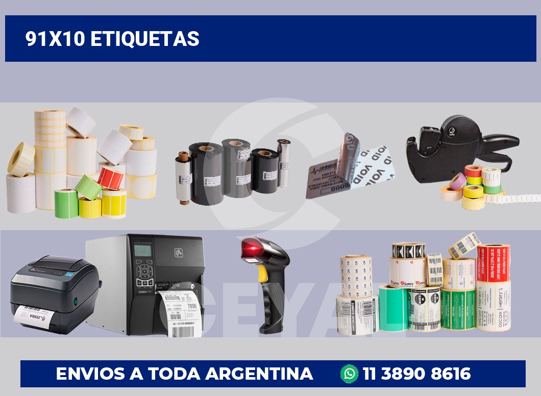 91×10 Etiquetas