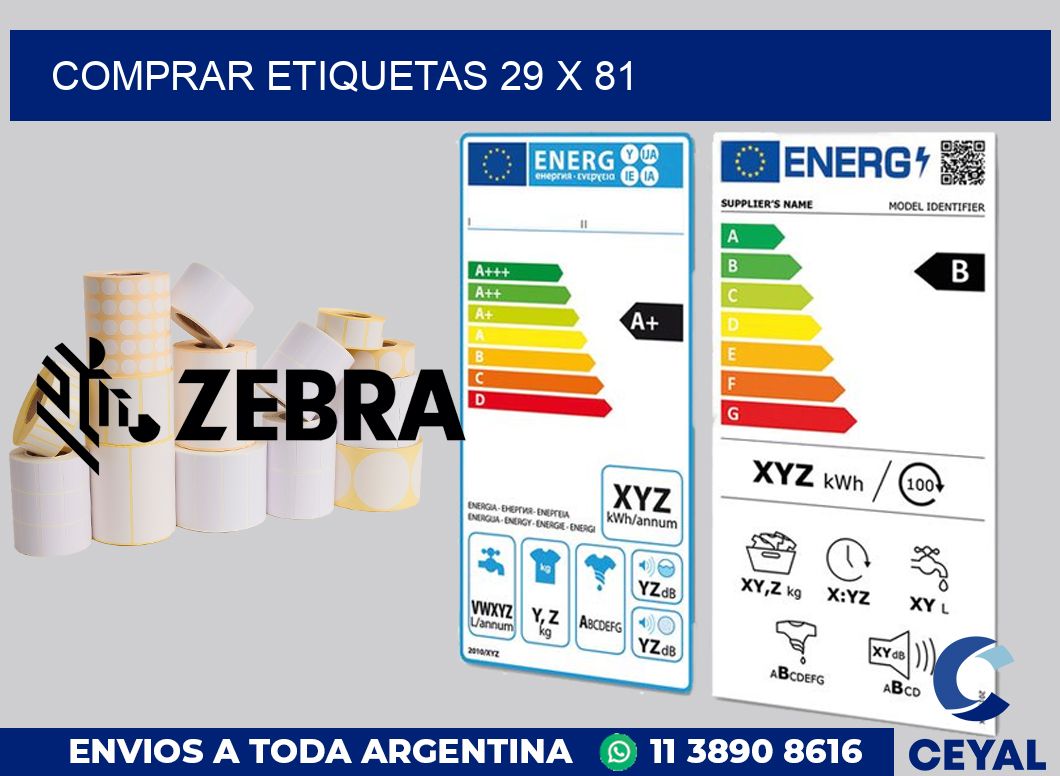 Comprar etiquetas 29 x 81