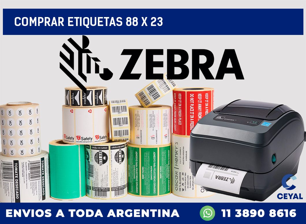 Comprar etiquetas 88 x 23
