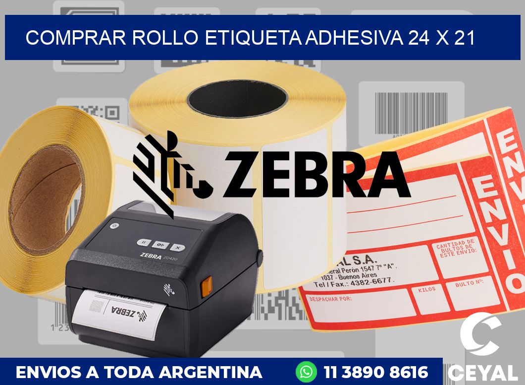 Comprar rollo etiqueta adhesiva 24 x 21