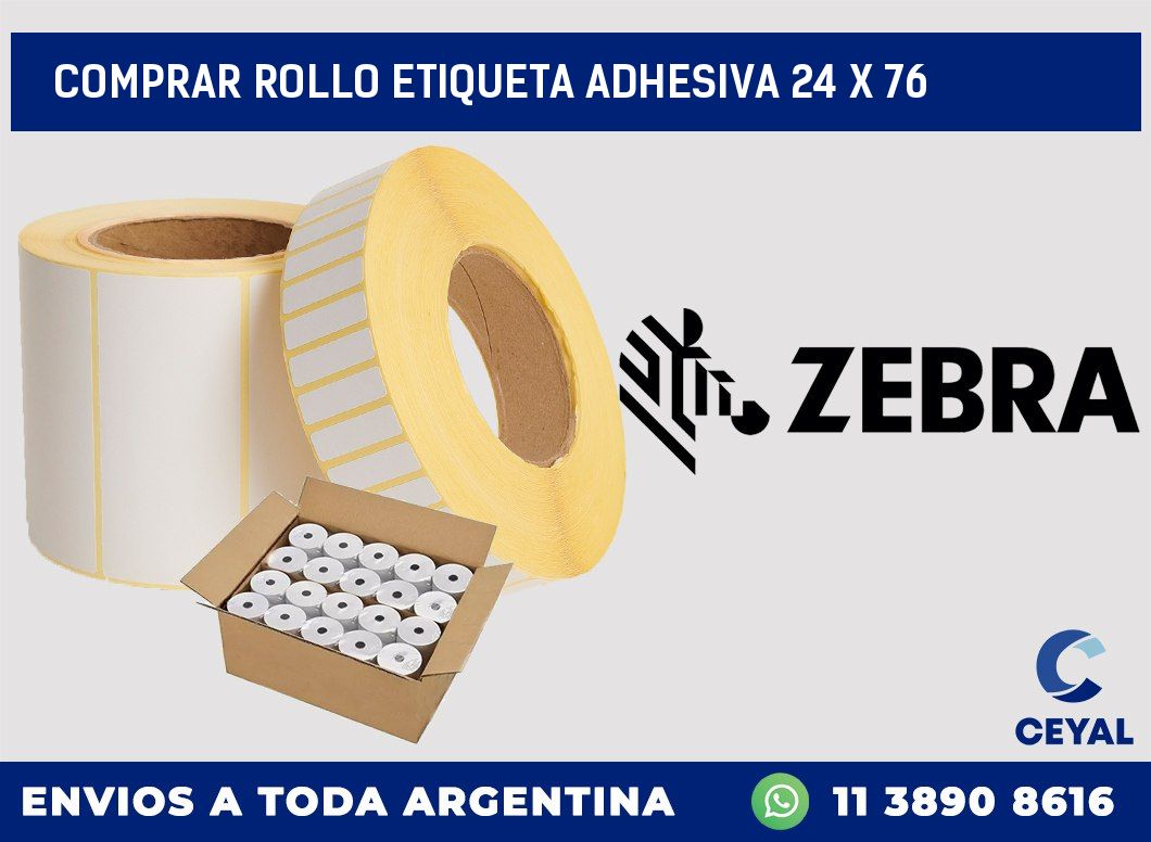 Comprar rollo etiqueta adhesiva 24 x 76