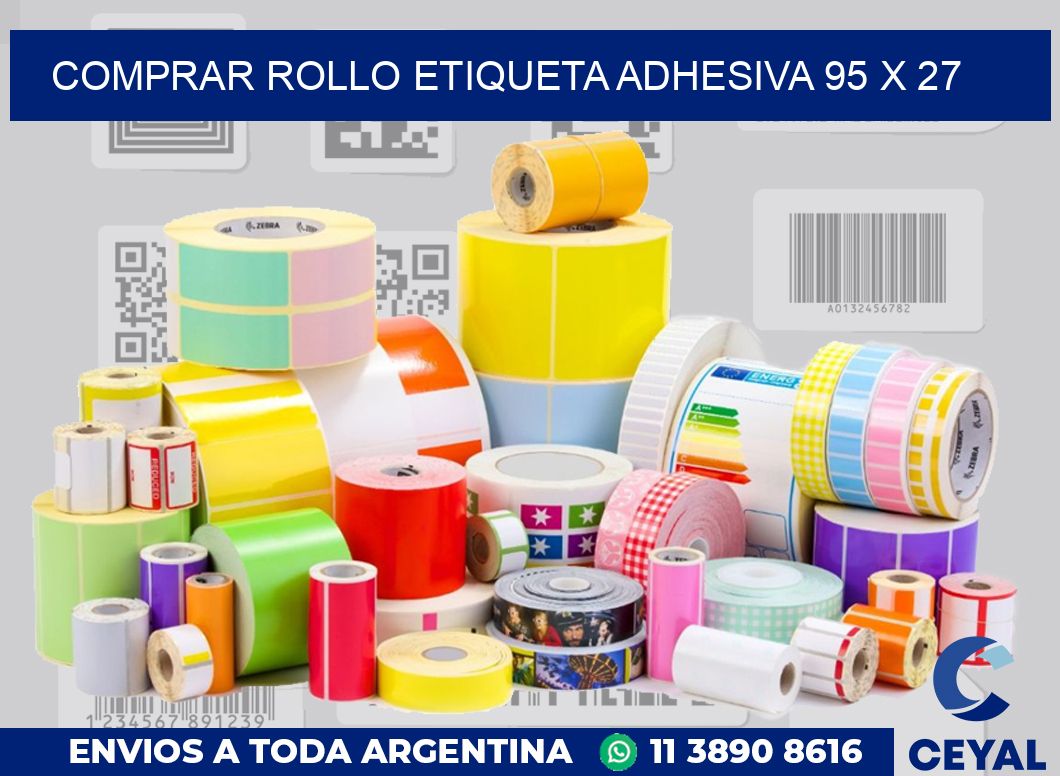 Comprar rollo etiqueta adhesiva 95 x 27