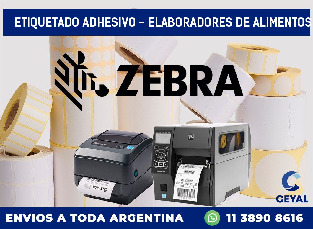 Etiquetado adhesivo – elaboradores de alimentos