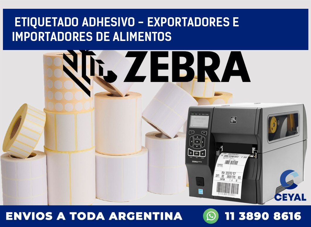 Etiquetado adhesivo – exportadores e importadores de alimentos